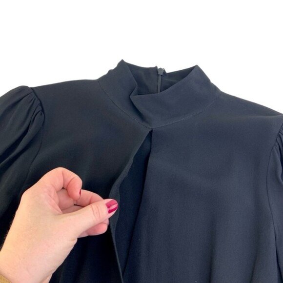 NWT Reformation Ottessa Black Wrap Mini Dress - Picture 4 of 9